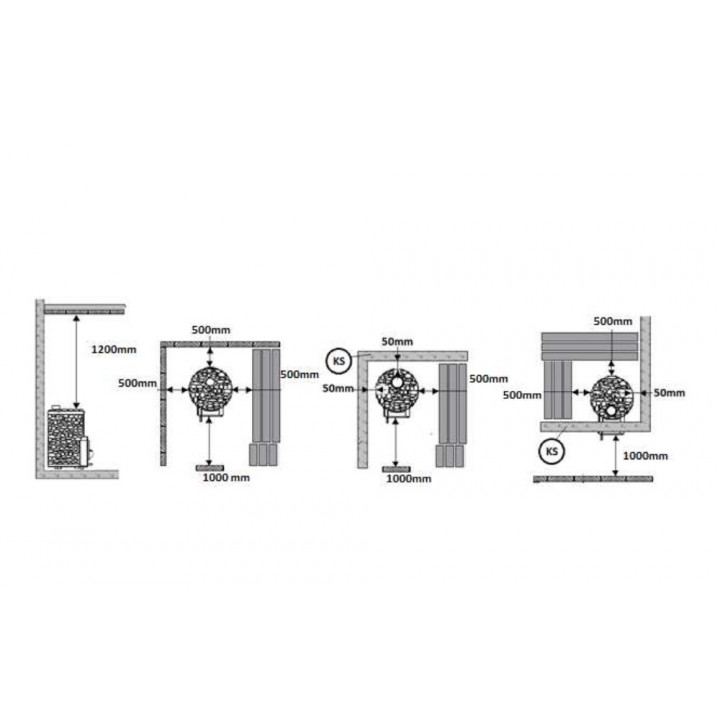 Vedeldad bastuugn - STOVEMAN CROWN 20R