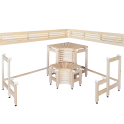 Modulära bastubänkar med designen ”Sun Corner” 2114 × 2696 mm - 2