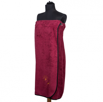 Bastuförkläde för kvinnor - BURGUNDY