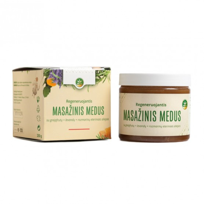 Regenererande massagehonung med grapefrukt, lavendel, eteriska oljor av rosmarin