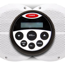 Musikcenterset, vattentät med två högtalare 