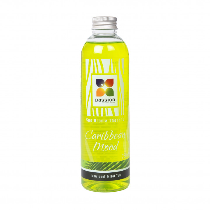 PASSION aromaterapidoft för bubbelpooler och badtunnor, karibisk stämning 250 ml