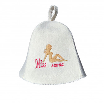 Bastuhatt - Miss Sauna, vit