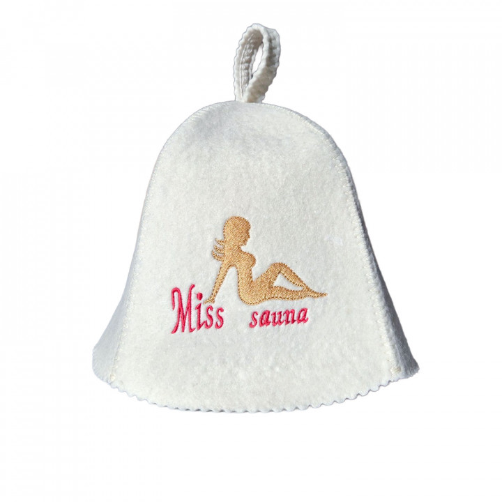 Bastuhatt - Miss Sauna, vit