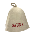 Bastuhatt - SAUNA, med röd text - 1
