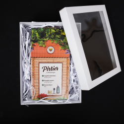 BASTUSET i presentförpackning. Eukalyptus eterisk olja, massagehonung OCH eterisk myntaolja 