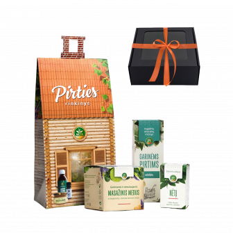 BASTUSET i presentförpackning. Eukalyptus eterisk olja, massagehonung OCH eterisk myntaolja