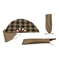 Bastufläkt, mörkrutigt tyg