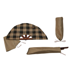 Bastufläkt, mörkrutigt tyg 