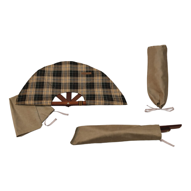 Bastufläkt, mörkrutigt tyg