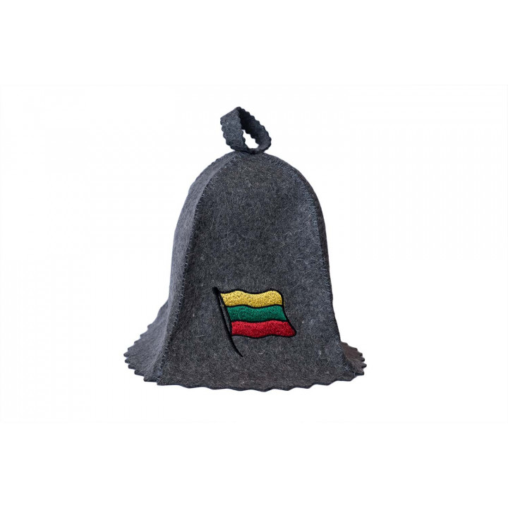Bastuhatt - Litauisk flagga, grå