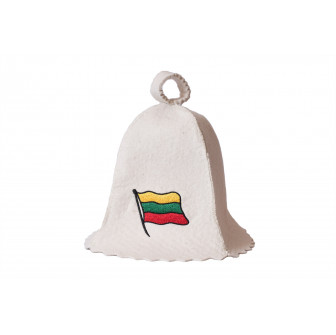 Bastuhatt - Litauisk flagga, vit