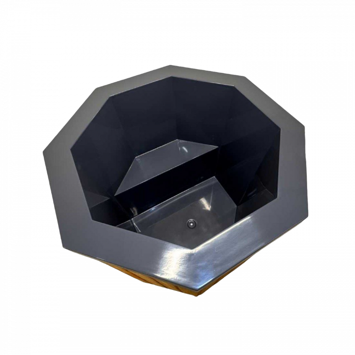 Kallbadkar med träbeklädnad, 550 l