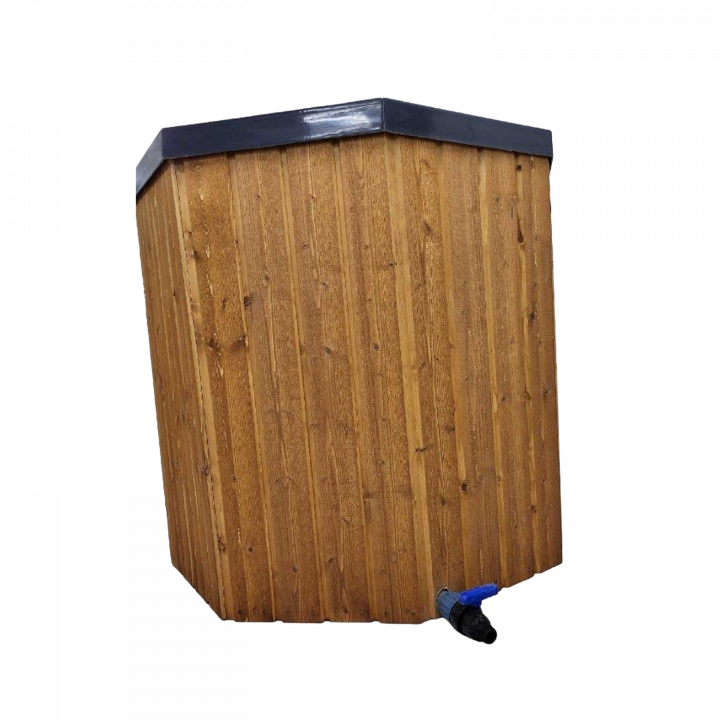 Kallbadkar med träbeklädnad, 550 l