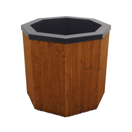 Kallbadkar med träbeklädnad, 200 l 