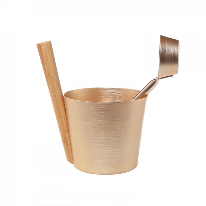 SAUFLEX hink och slev set 5 l, guld