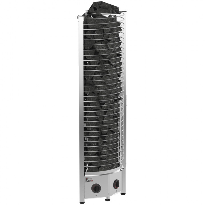 Elektrisk bastuaggregat – SAWOTEC Tower Corner, med styrenhet