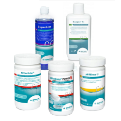 Underhållskit för pooler med patronfilter, med klor 