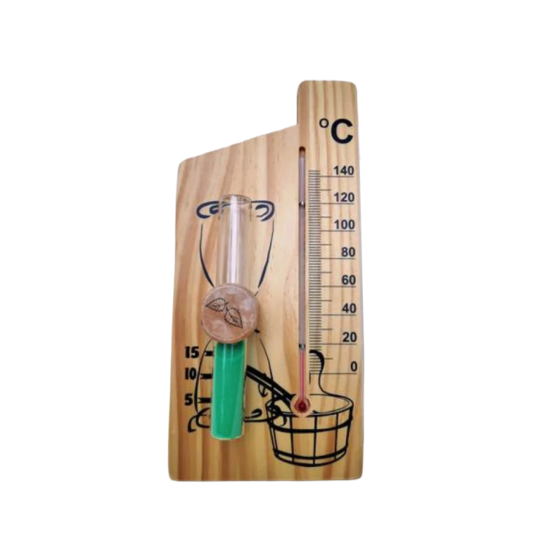 Timglas - sprittermometer, grön