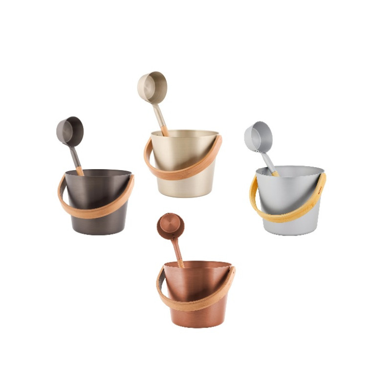 RENTO flerfärgade hinkar och slevar set 5 l