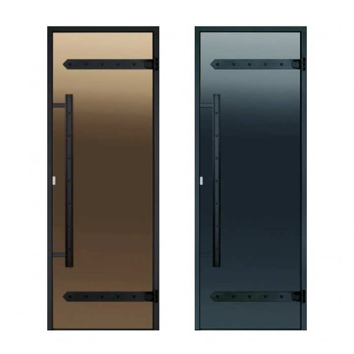Bastudörrar i glas HARVIA Legend, aluminiumram 9x21