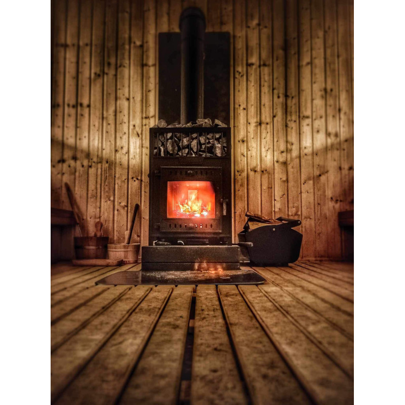 Vedeldad bastuugn - SUMMIT MANASLU OPEN med nätgaller