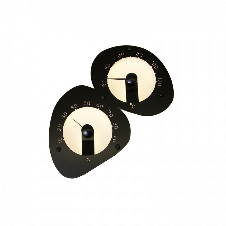 Termo-hygrometer - CARIITTI, svart