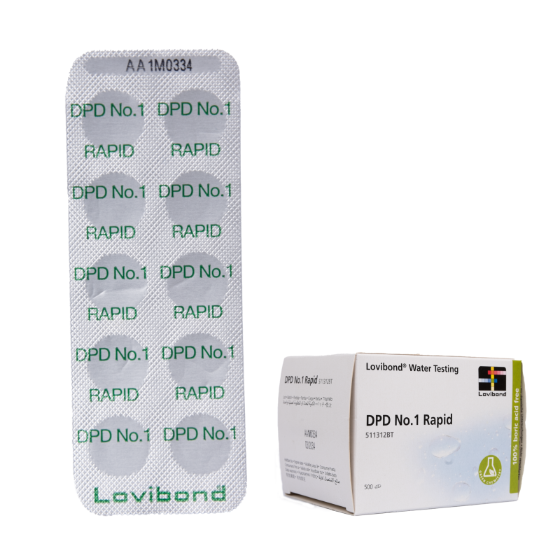 Vattentesttabletter DPD 1, klorbestämning, 10 tabletter