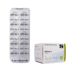 Vattentesttabletter DPD 1, för fotometer, bestämning av klor- och bromhalt, 10 tabletter 