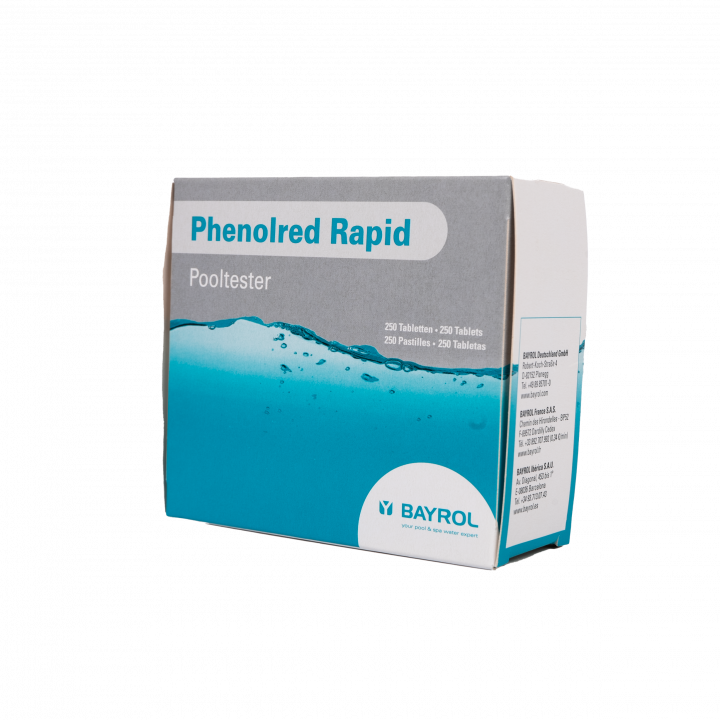 Vattentesttabletter Phenolred Rapid, för pH-bestämning, 10 tabletter