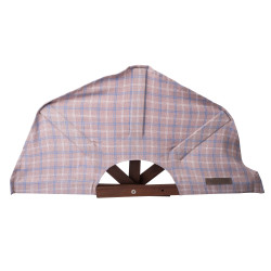 Bastufläkt, rutigt tyg 