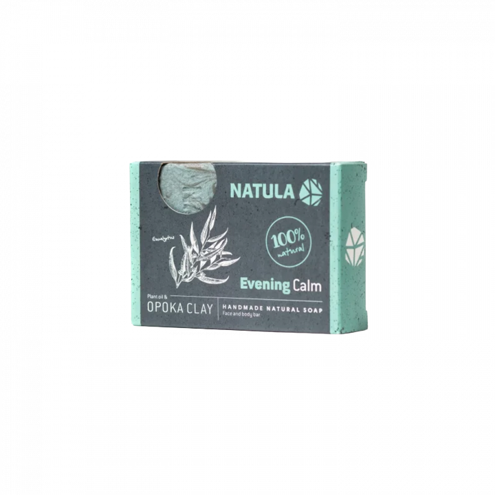 NATULA ansikts- och kroppstvål med opoka rock och eukalyptus 100g