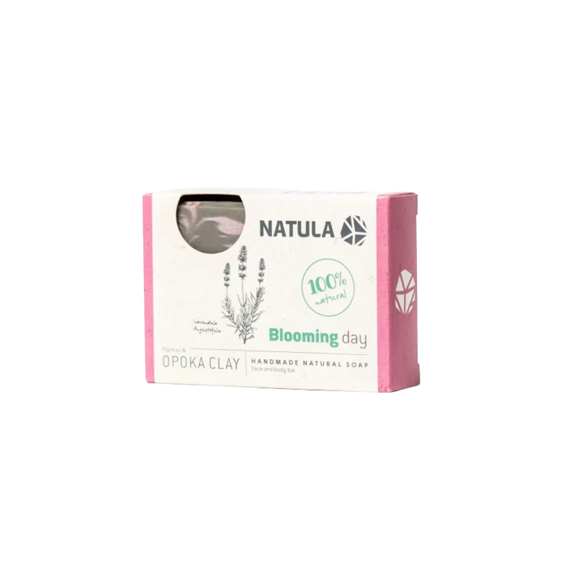 NATULA ansikts- och kroppstvål med opoka rock och lavendel 100g