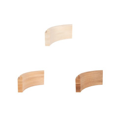 Innerbåge för modulära bastubänkar, 40x140x330mm 