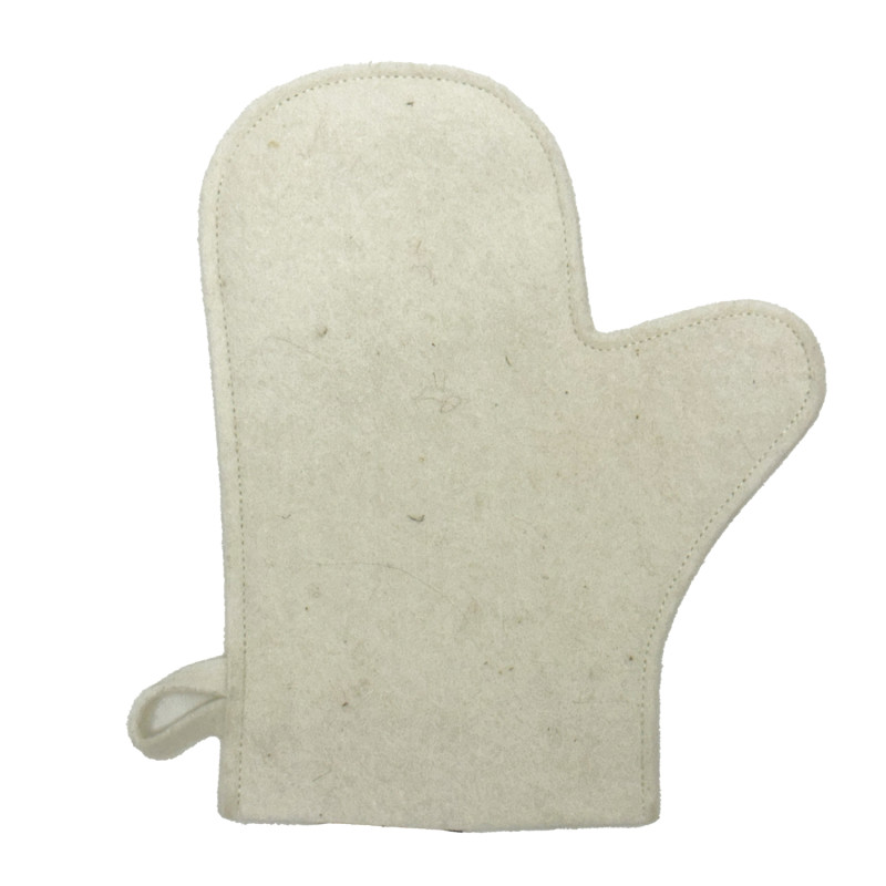 Yllehandske för bastu, vit