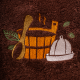 Bastuförkläde för män - BRUNT