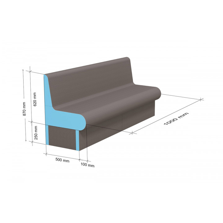 WEDI ångbastu säte 1000mm