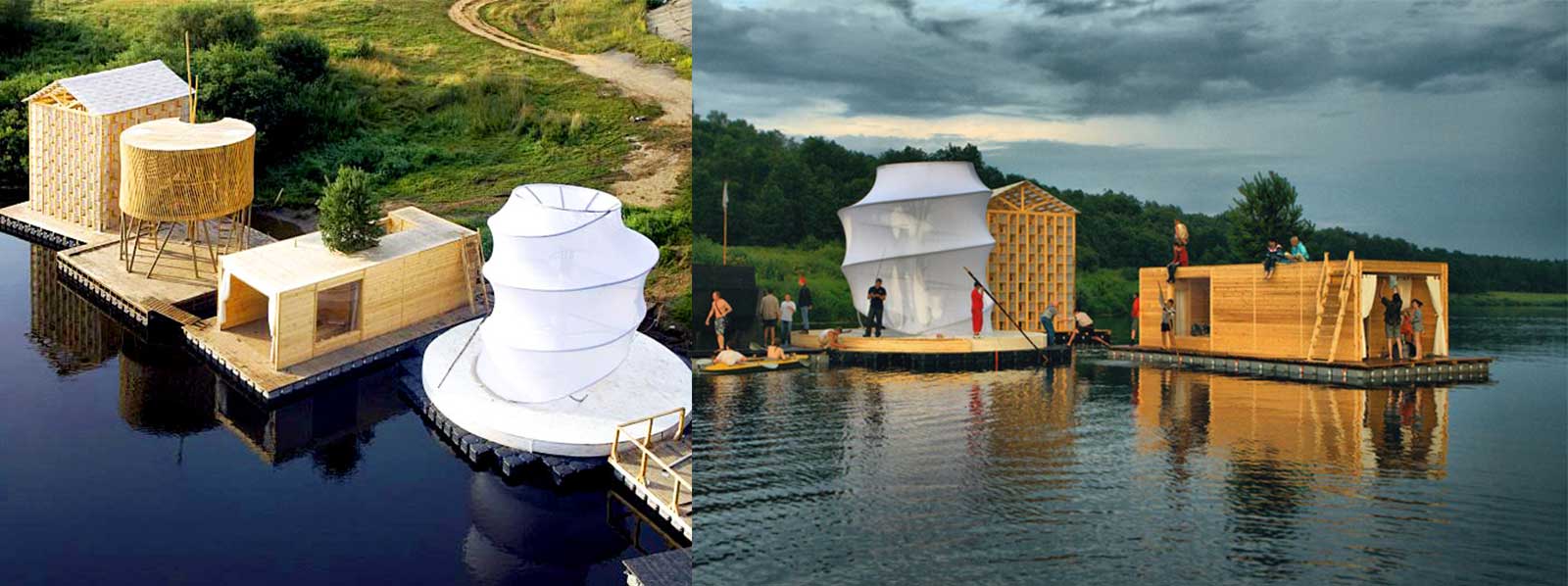 Flytande Kaluga-bastu, Ryssland Floating Kaluga Sauna, Russia