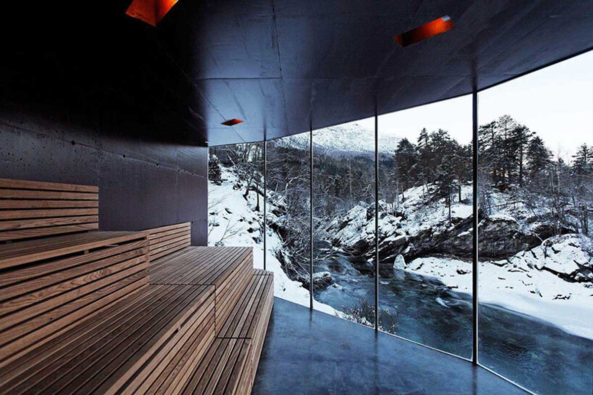 Bastu vid floden Riverside Sauna